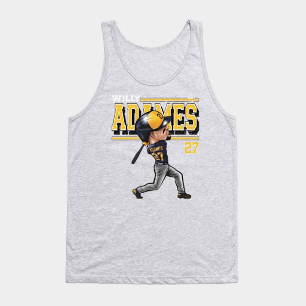 Willy Adames Milwaukee Cartoon Tank Top by Jesse Gorrell